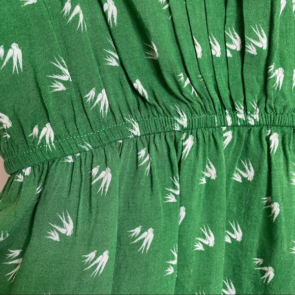 Anthropologie Vanessa Virginia Green Peplum Top - Picture 4 of 7